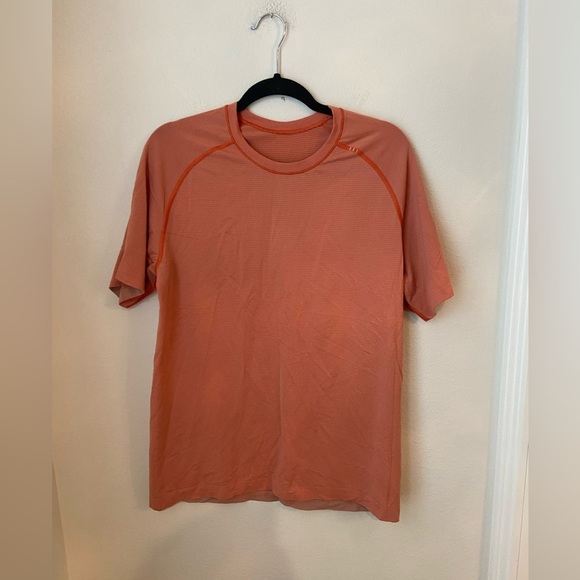lululemon athletica Other - Lululemon Metal Vent Tech Short Sleeve Shirt Coral Orange Size L